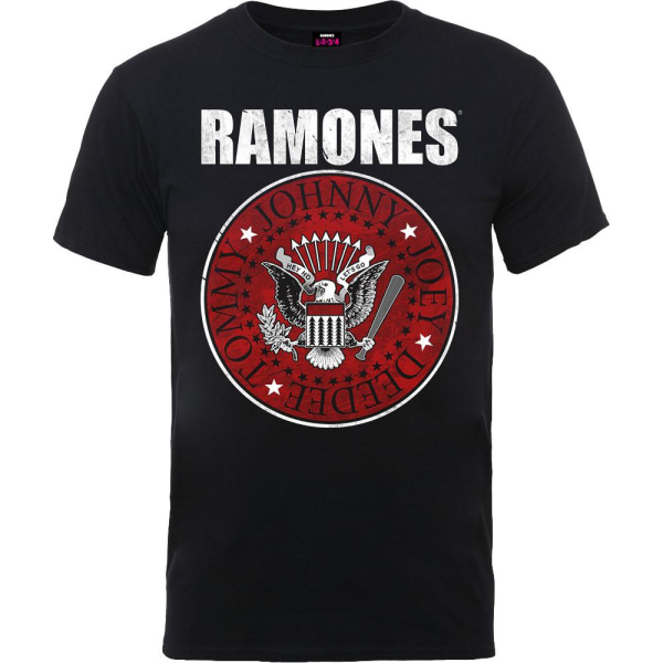 Ramones unisex T-shirt för vuxna sigill S Svart Black S