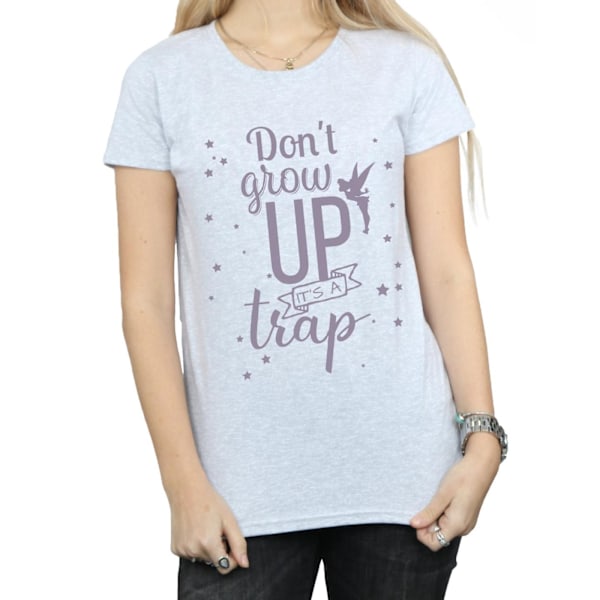 Tinkerbell Dam/Kvinnor Don´t Grow Up Bomull T-Shirt L Sport Sports Grey L