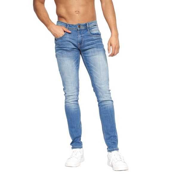 Duck And Cover Mens Maylead Slim Jeans 30R Ljus Tvätt Light Wash 30R