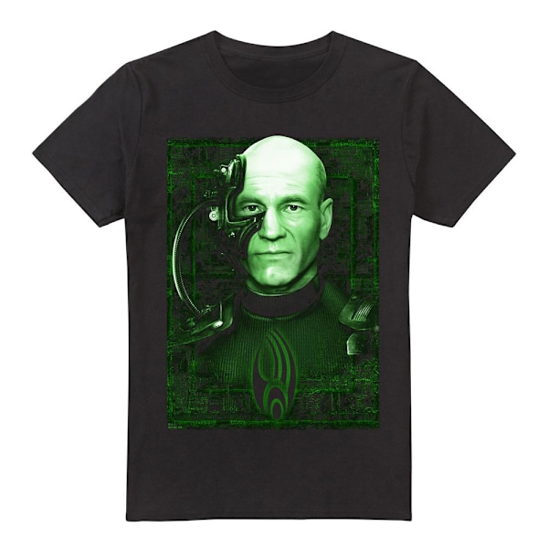 Star Trek Herr Locutus of Borg T-Shirt 4XL Svart Black 4XL