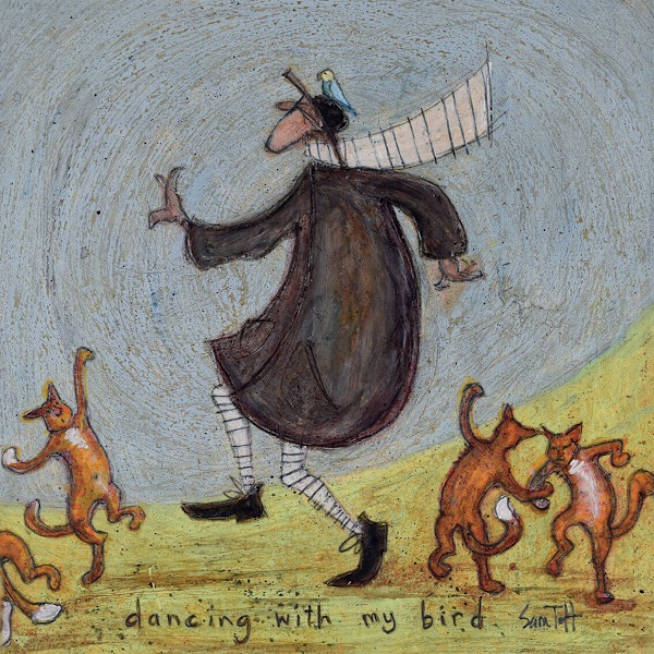 Sam Toft Dancing With My Bird Träskylt En Storlek Flerfärgad Multicoloured One Size