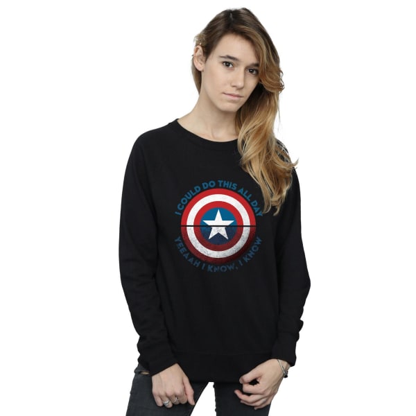 Marvel Womens/Ladies Avengers Endgame Do This All Day Sweatshirt Black L