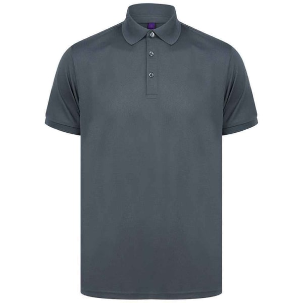 Henbury Piqu Polo Shirt för män XS Charcoal Charcoal XS
