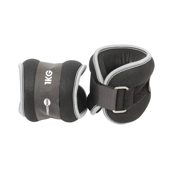 Fitness Mad Neoprenhandleds- och fotvikter (2-pack) 1 kg Svart Black 1kg