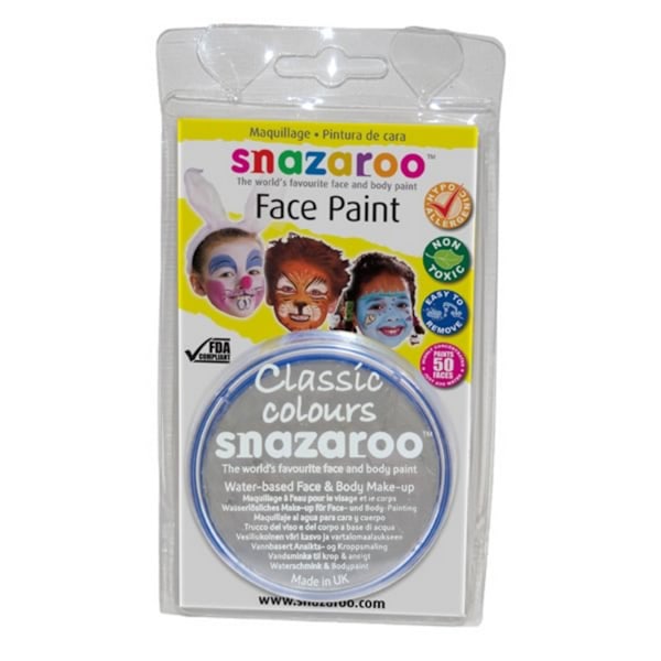 Snazaroo 18ml Giftfri Ansiktsfärg (41 Färger) En Storlek Ljus Light Grey One Size