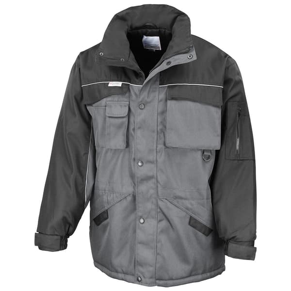WORK-GUARD by Result Herr tung jacka S Grå/Svart Grey/Black S