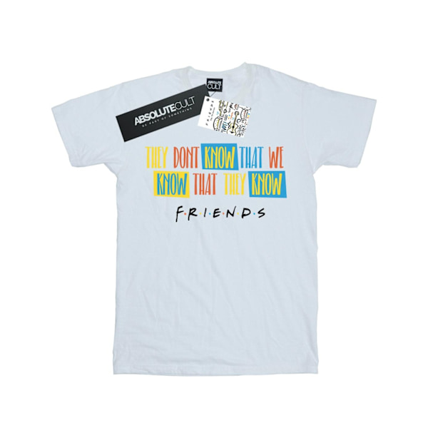 Friends Mens They Don´t Know Script T-Shirt L Vit White L