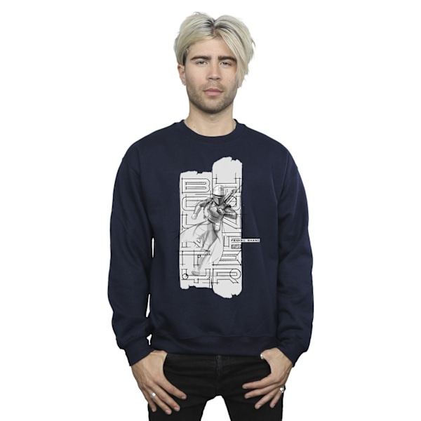 Star Wars Herr The Book Of Boba Fett Fennec Illustration Sweatshirt Navy Blue XL