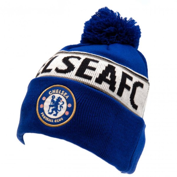 Chelsea FC Unisex Adult Crest Ski Hat One Size Kungsblå/Vit Royal Blue/White One Size