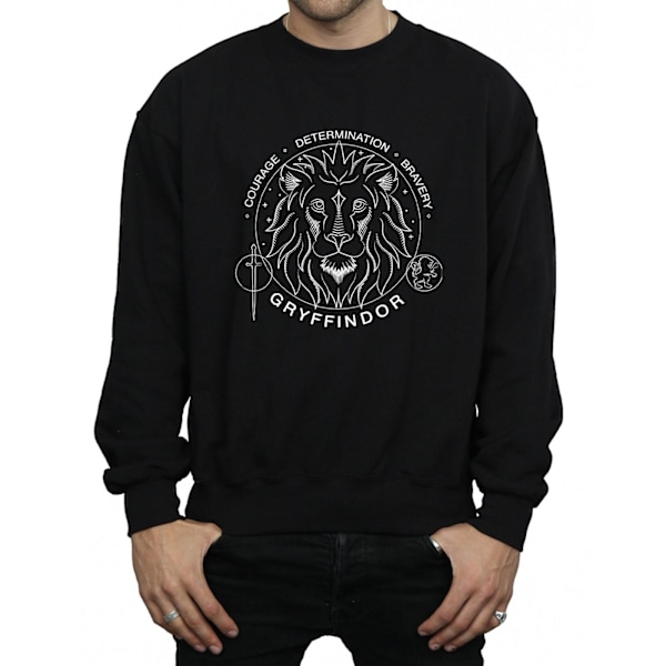 Harry Potter Herr Gryffindor Sigill Sweatshirt L Svart Black L