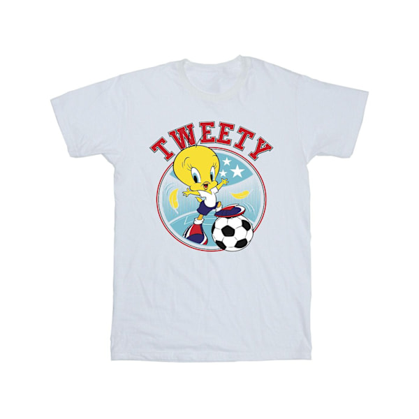 Looney Tunes Tweety fotbollströja med rund hals, vit, storlek M White M