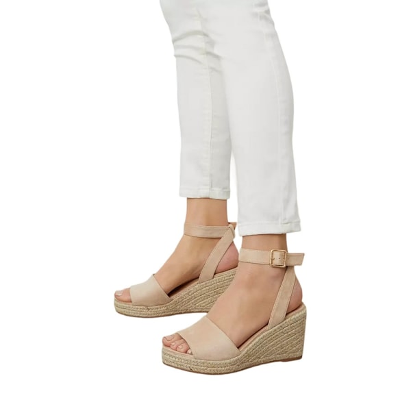 Dorothy Perkins Dam/Kvinnor Rebekah Peep Toe Wedge 5 UK Taupe Taupe 5 UK