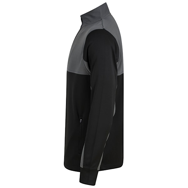 Finden & Hales Herr Quarter Zip Track Top S Svart/Gunmetal Grå Black/Gunmetal Grey S