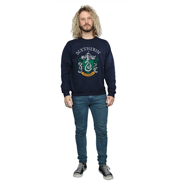 Harry Potter Herr Slytherin Crest Sweatshirt XL Marinblå Navy Blue XL