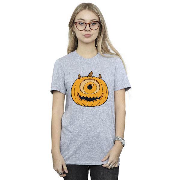 Monsters Inc Dam/Kvinnor Pumpa Bomull Halloween T-Shirt Kortärmad Sports Grey S