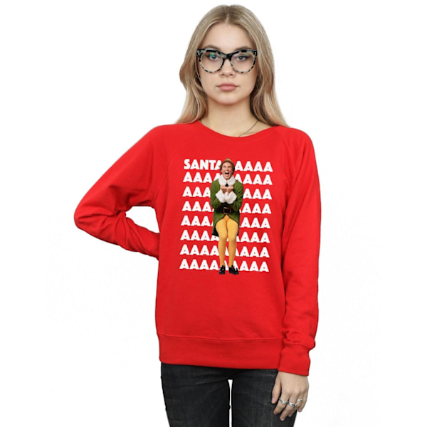 Elf Dam/Damer Buddy Santa Scream Sweatshirt M Röd Red M