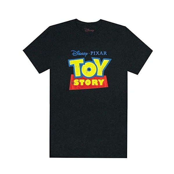 Toy Story Damtröja med logotyp i bomull för kvinnor/damer, M, svart Black M