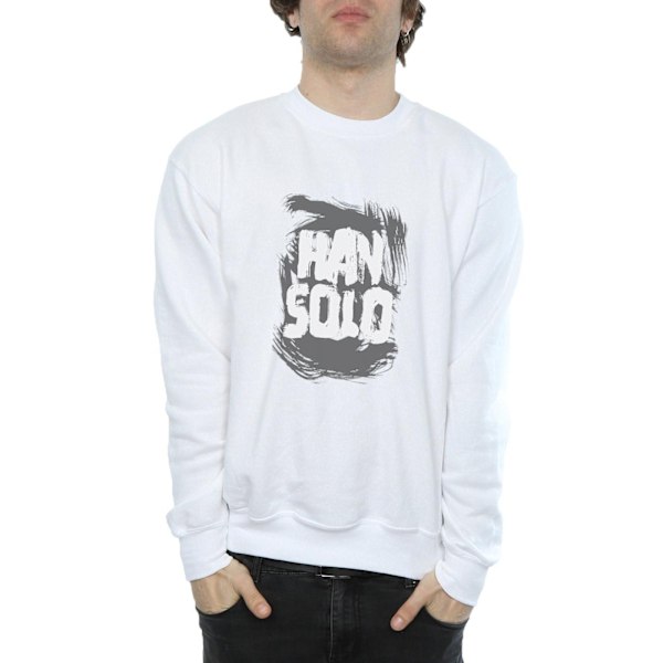 Star Wars Herr Han Solo Text Sweatshirt L Vit White L