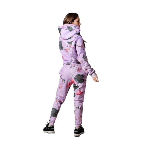 Hype Dam Vävd Scribble Lätta Avsmalnande Joggers 4 Lilac 4 UK