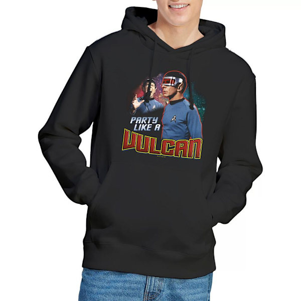 Star Trek Herr Party Like a Vulcan Hoodie S Svart Black S
