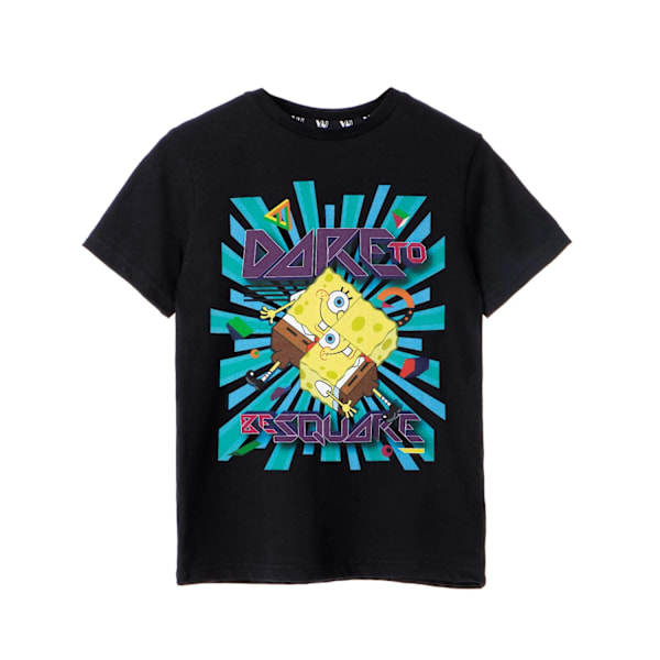 SpongeBob SquarePants Boys Dare To Be Square T-shirt 5-6 år Black 5-6 Years