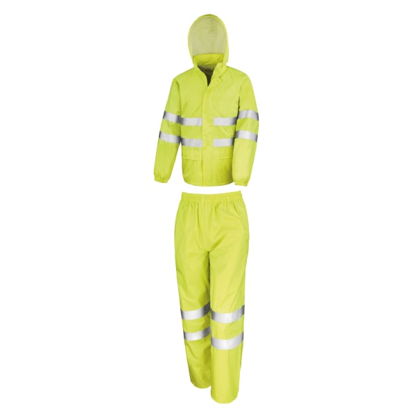 SAFE-GUARD by Result Unisex Vuxen Vattentät Hi-Vis Suit M Flur Fluro Yellow M