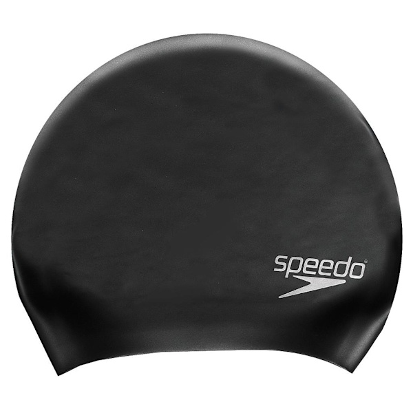 Speedo Unisex Vuxen Långhårig Silikon Simmössa En Storlek Svart Black One Size