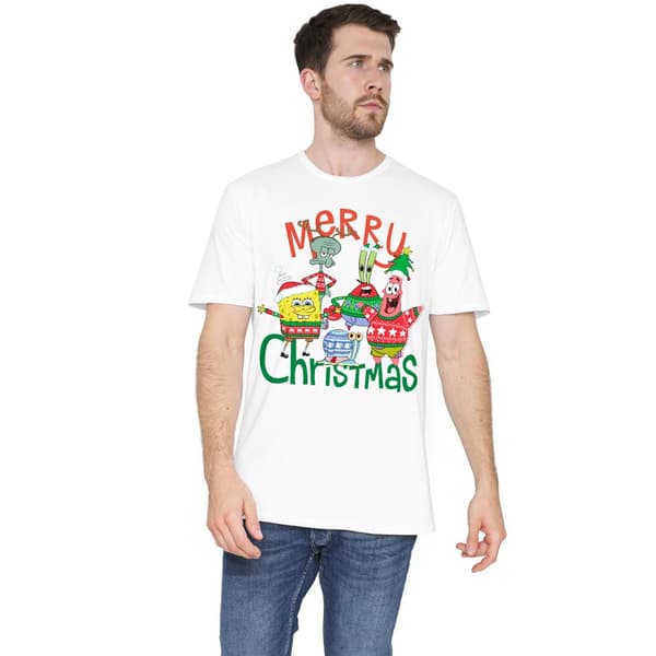 SpongeBob SquarePants Herr Julgrupp T-shirt M Vit White M