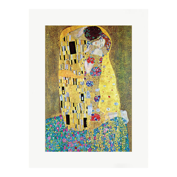 Gustav Klimt The Kiss Print 40cm x 30cm Multifärgad Multicoloured 40cm x 30cm