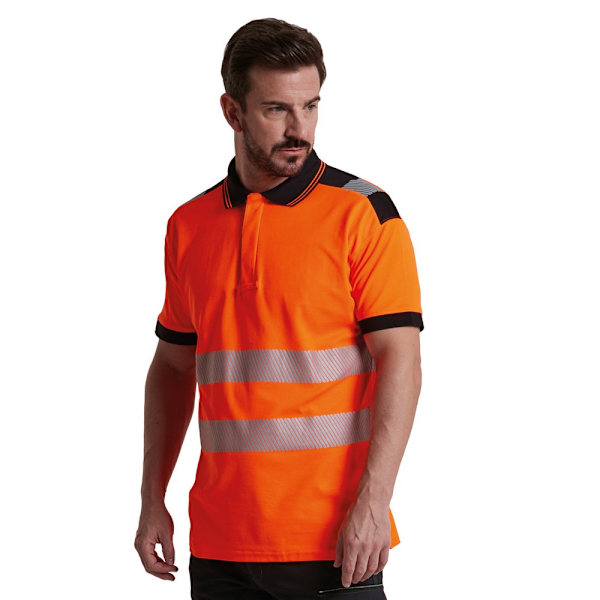 Portwest Herr PW3 Hi-Vis Poloshirt M Orange/Svart Orange/Black M