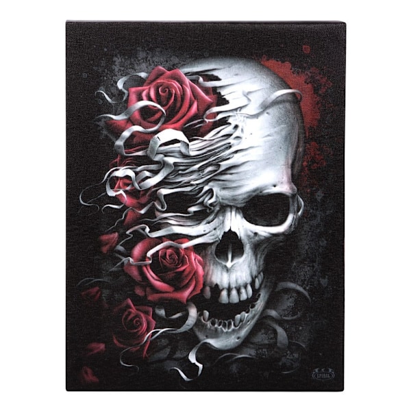 Spiral Direct Skulls N´ Roses Canvas Print One Size Svart/Grå/ Black/Grey/Red One Size