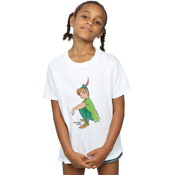 Peter Pan Klassisk Bomull T-shirt för flickor 7-8 år Vit White 7-8 Years