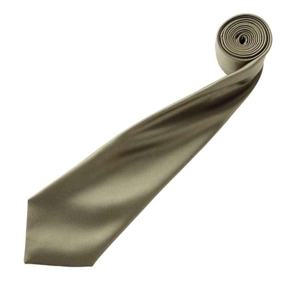 Premier Mens Plain Satin Tie (Narrow Blade) One Size Sage Sage One Size