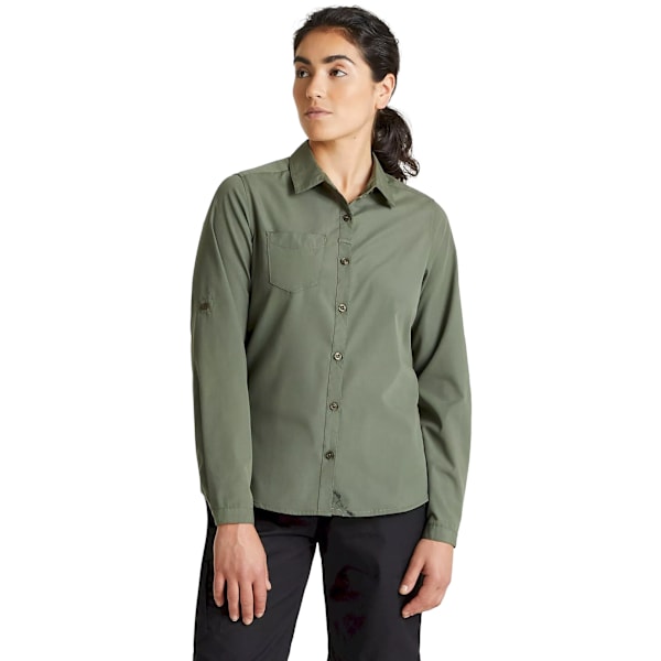 Craghoppers Expert Kiwi långärmad skjorta för damer/kvinnor 12 UK Dark Cedar Green 12 UK