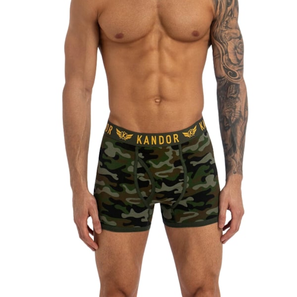 Kandor Herr Camobee Bambus Boxer Shorts (5-pack) XXL Oliv C Olive Camo XXL