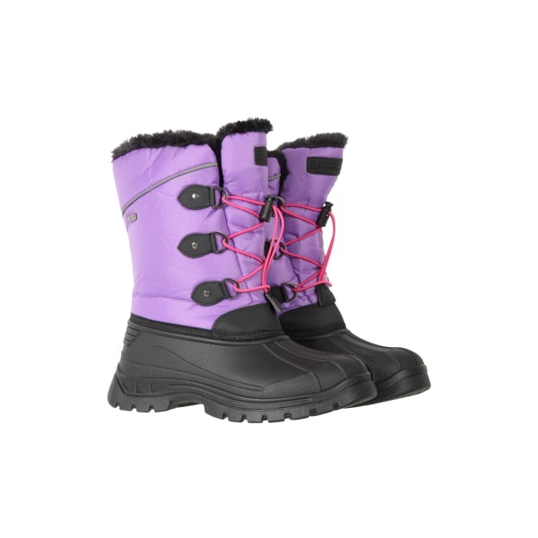 Mountain Warehouse Whistler Adaptive Snow Boots för barn Dark Purple 4 UK