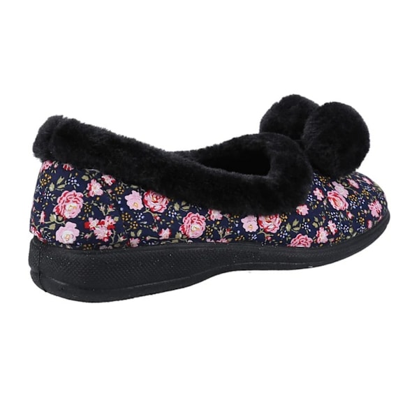 Fleet & Foster Dam/Dam Goldfinch Floral Tofflor 6 UK Marinblå Navy 6 UK