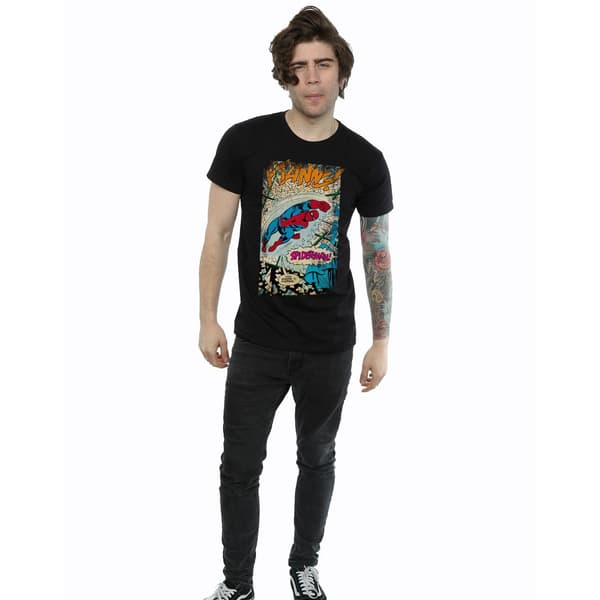 Marvel Herr Spider-Man Ftanng T-shirt M Svart Black M