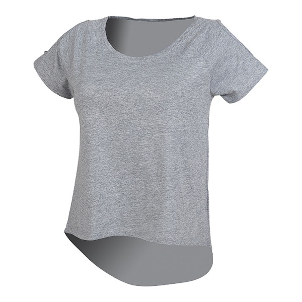 Skinni Fit Dam/Dam Heather Drop Tail T-Shirt M Heather Grå Heather Grey M