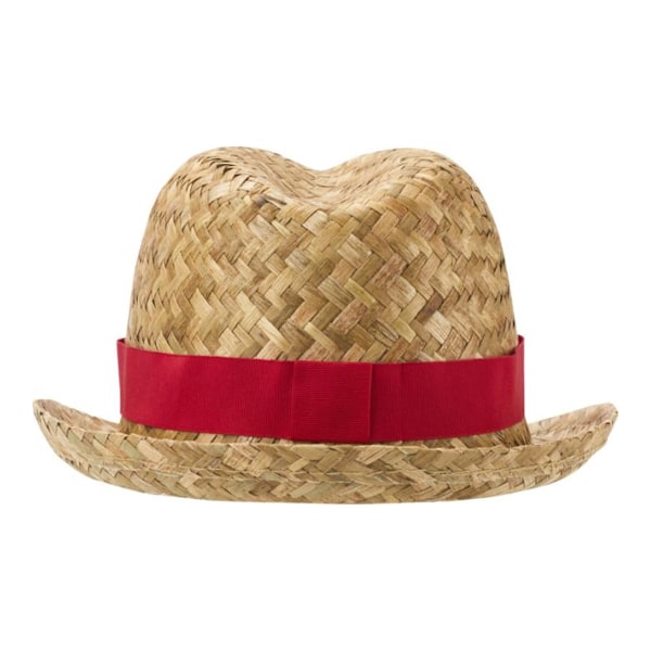 Floso Unisex Vuxen Pricus Solhatt i Halm One Size Natur/Röd Natural/Red One Size