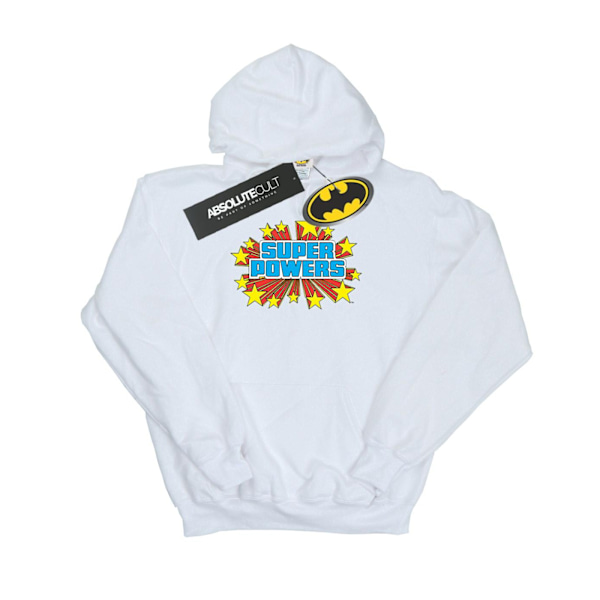 DC Comics Boys Super Powers Logo Hoodie 5-6 år Vit White 5-6 Years