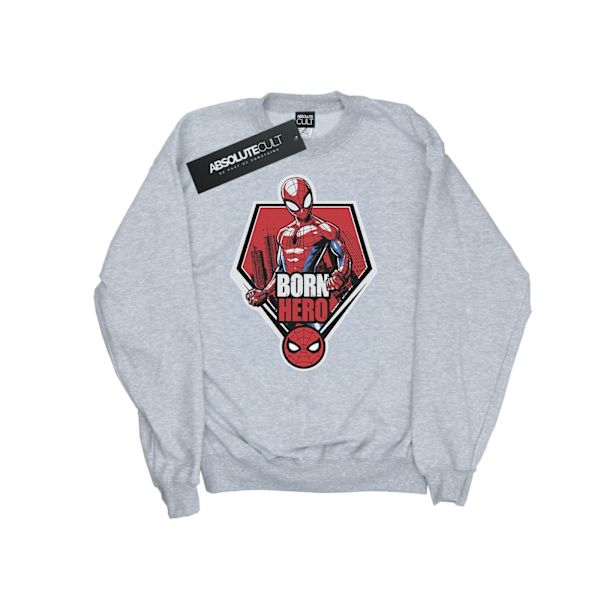 Marvel Girls Spider-Man Born Hero Sweatshirt 9-11 år Sport Sports Grey 9-11 Years