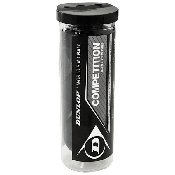 Dunlop Competition Squashbollar (3-pack) One Size Svart Black One Size