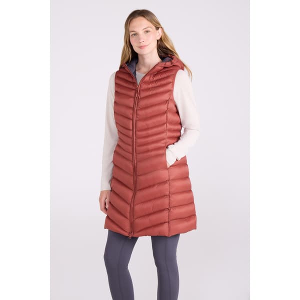 Mountain Warehouse Dam Florence Vadderad Lång Gilet 12 Rust 12 UK