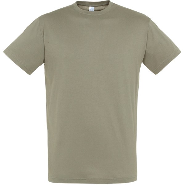 SOLS Regent kortärmad t-shirt för män L Khaki Khaki L
