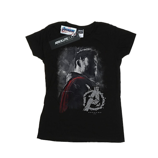 Marvel Womens/Ladies Avengers Endgame Thor Borstad Bomull T-Shirt Black S