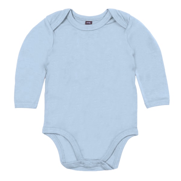 Babybugz Baby Unisex Ekologisk Långärmad Body 6-12 Månader D Dusty Blue 6-12 Months