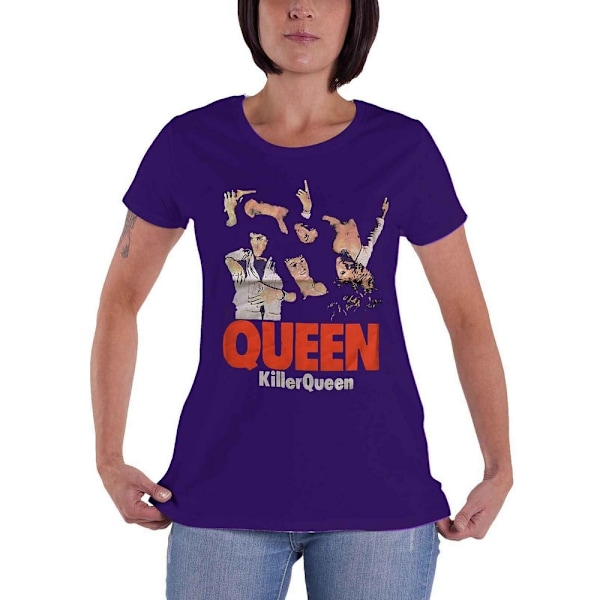 Queen Dam/Damer Killer Bomull T-shirt S Lila Purple S