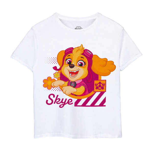 Paw Patrol Girls Skye T-Shirt 5-6 år Vit White 5-6 Years