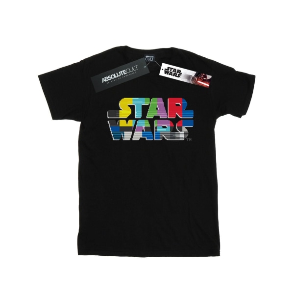 Star Wars Girls Testkort Logotyp bomull T-shirt 5-6 år Svart Black 5-6 Years